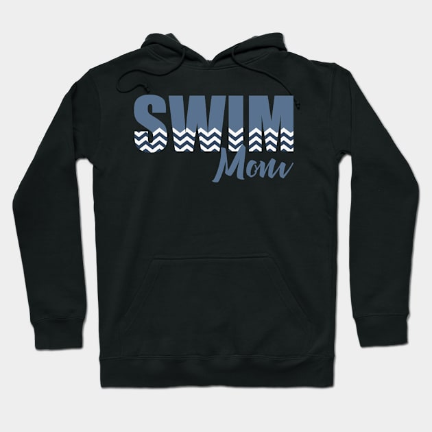 Chevron Swim Mom Hoodie by StacysCellar